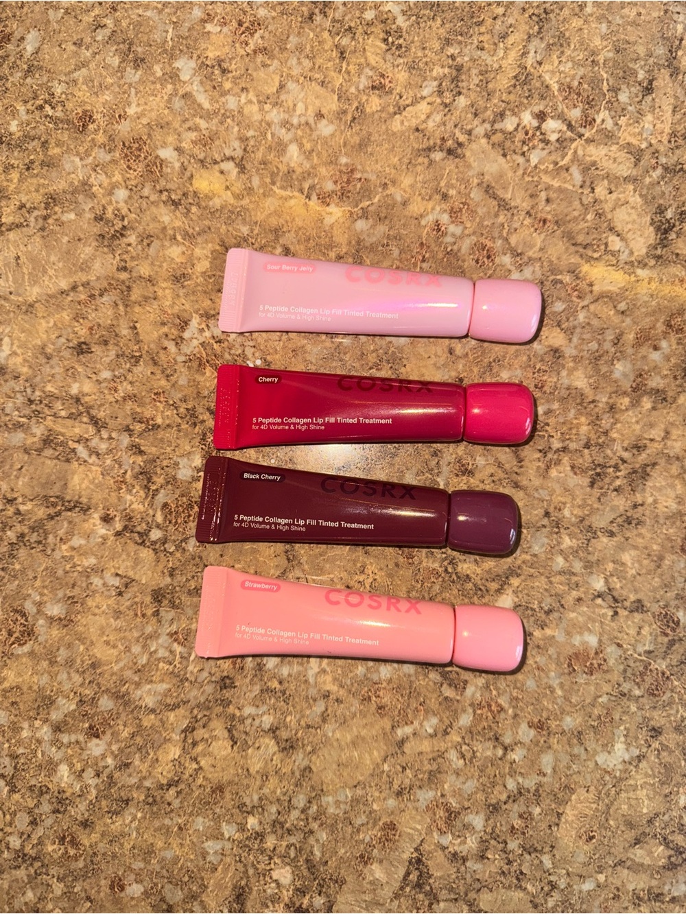 COSRX 5 Peptide Collagen Lip Fill Tinted Lip Plumper Gloss 4 Shades Set